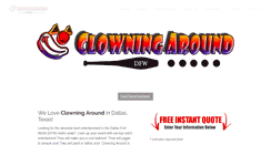 Desktop Screenshot of clowningarounddfw.com