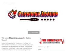 Tablet Screenshot of clowningarounddfw.com
